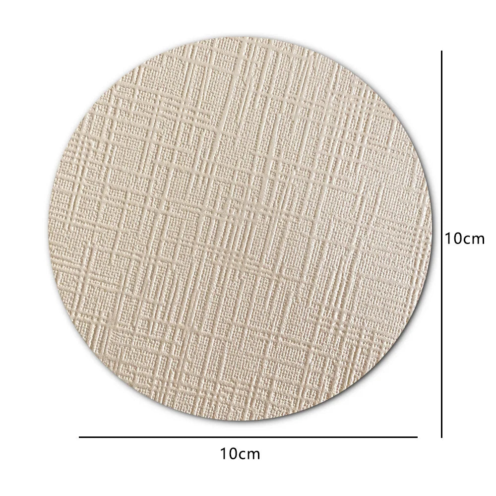 Runder Leder Untersetzer – Rutschfest, hitzeisolierend &amp; wasserdicht im Light-Luxury Design for Büro &amp; Couchtisch 