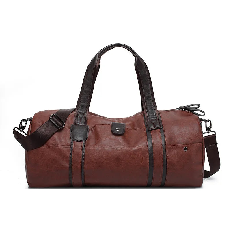 RUIMOM Vintage Sporttasche aus Lederoptik – Große Fitness- &amp; Reisetasche als Schulter- und Messenger Bag para mujeres y hombres