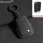 Wildleder Autoschlüssel Hülle para VW, Skoda y SEAT - Funda para llave premium para Passat B8, Tiguan MK2, Golf 8, Octavia A7/A8 y Leon MK4 