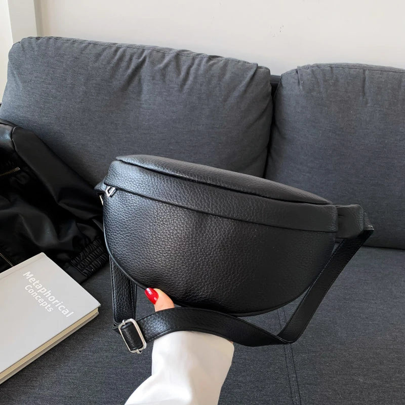 LXHYSJ Damen Bauchtasche – Weiche PU-Leder Fanny Pack & Chest Bag, Designer Gürteltasche für Alltag, Shopping & Crossbody