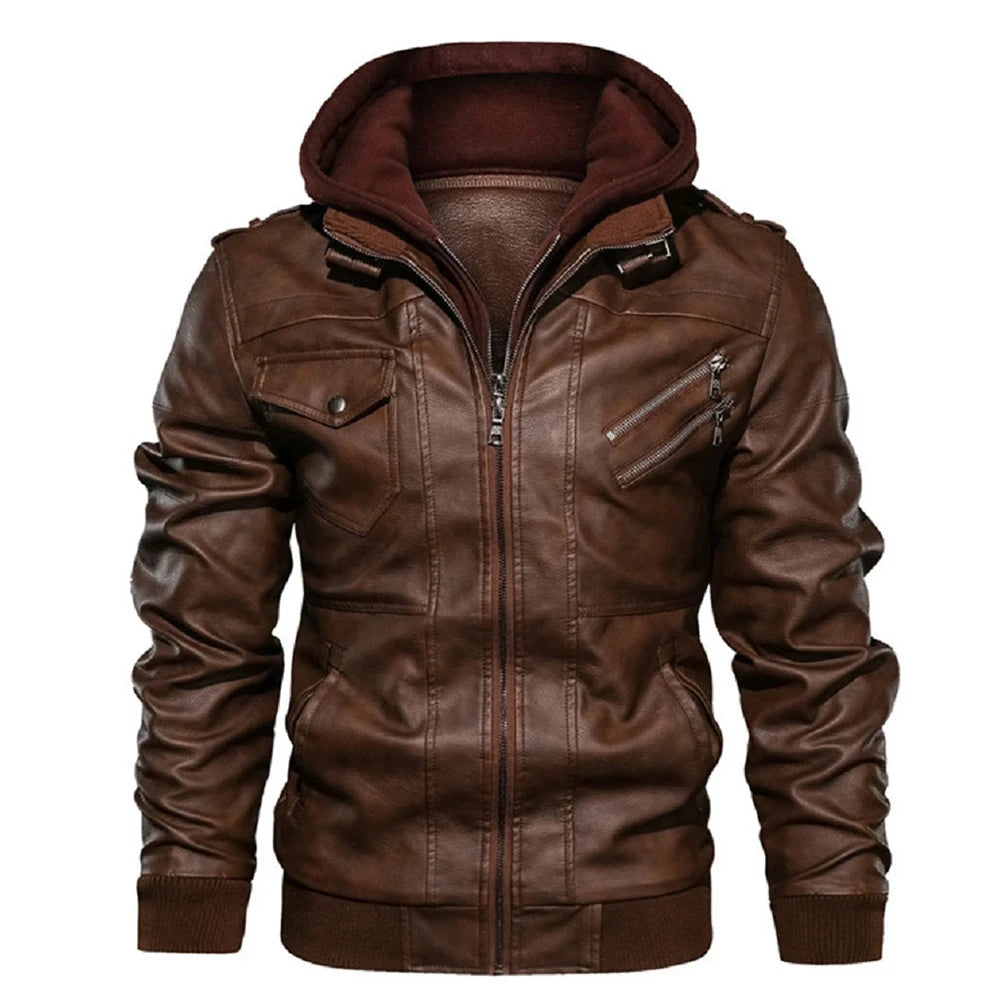 Nuevas chaquetas de cuero KB para hombre, chaquetas casuales de PU para motocicleta de otoño, abrigos de cuero para motociclistas, ropa de marca, talla UE SA722