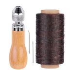 Fenrry Leder Nähahle Set – Manuelle Handnähmaschine mit Wachsgarn &amp; Nadeln für Leder, Canvas &amp; Schusterarbeiten 