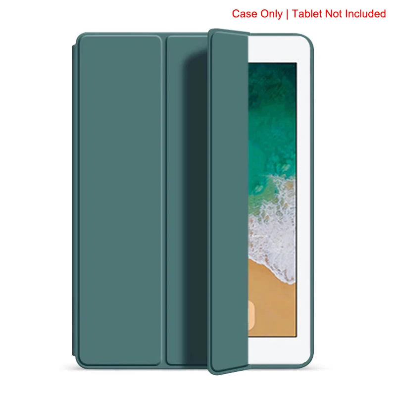 Funda con tapa triple para iPad Air de 9,7 pulgadas, soporte magnético, funda protectora de cuero PU para iPad Air 1 y 2 y iPad de 5. y 6. generación