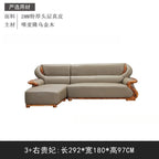 Luxuriöses Ecksofa aus Ebenholz &amp; Echtleder – Nouveau canapé en cuir de style chinois en forme de L, haut de gamme pour les femmes stilvolles