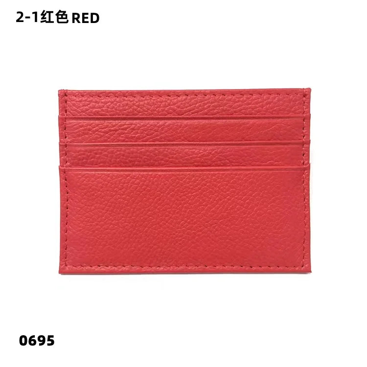 Personalisierter Leder Kartenhalter mit Initialen – Slim Wallet aus echtem Rindsleder für Damen & Herren