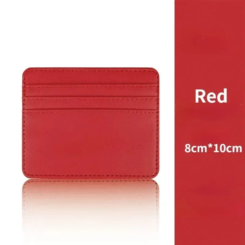 Ultradünnes Kartenetui aus PU-Leder – Mini ID- & Kreditkartenhalter für Damen & Herren | Elegantes Business Card Holder