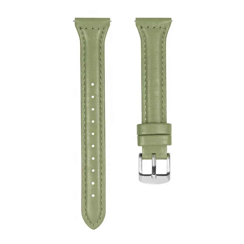 Brazalete de cuero delgado para Samsung Galaxy Watch y Huawei Watch – Brazalete elegante para reloj inteligente de 20 mm y 22 mm para deportes y etiquetas 