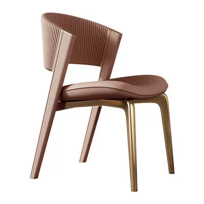 MOMO Italienischer Designer-Esszimmerstuhl aus Massivholz & Leder – Light Luxury Dining Chair im minimalistischen Premium-Design