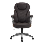 WOLTU Ergonomischer Bürostuhl aus Kunstleder – Höhenverstellbarer Executive Drehstuhl mit hoher Rückenlehne, gepolstertem Sitz &amp; Rollen 