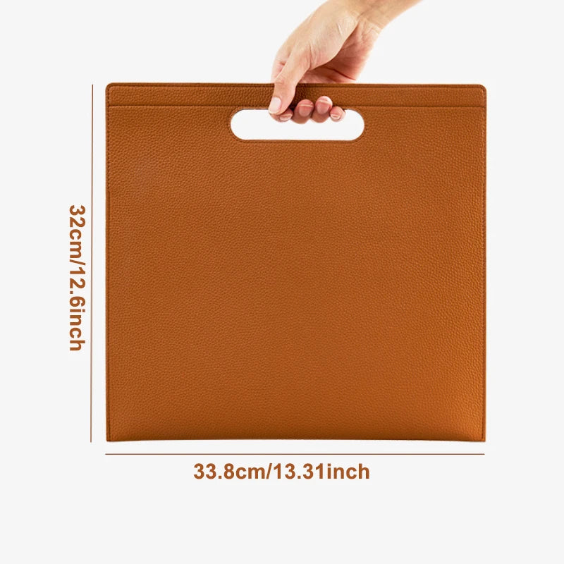 A4 PU-Leder Dokumententasche mit Magnetverschluss – Robusto organizador empresarial Mappe &amp; Tablet Tasche für Büro &amp; Alltag 