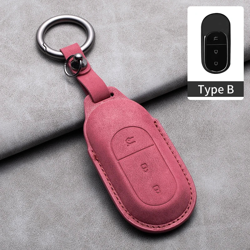 Edles Leder Autoschlüssel Etui für Leapmotor – Premium Key Case Cover für T03, S01, C11 & C01 (ab 2023)