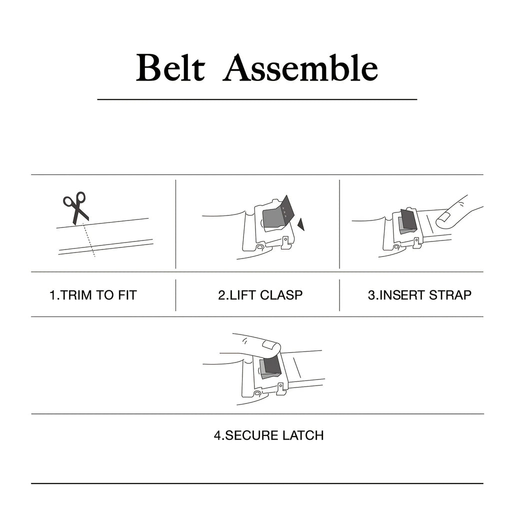 Hochwertiger PU-Leder Gürtel ohne Schnalle – HALOCOWCOW Unisex