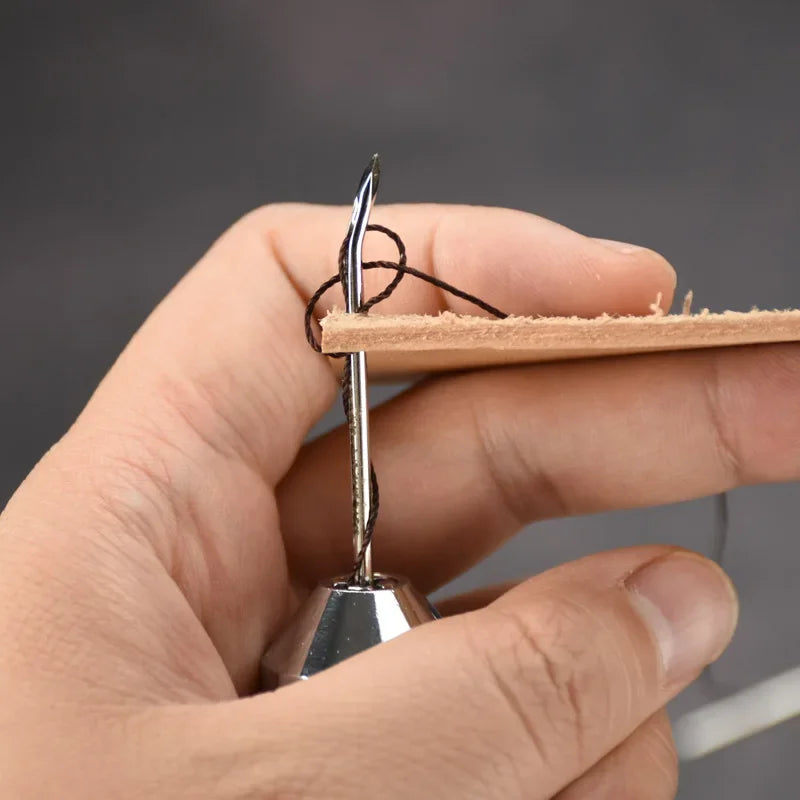 Leder Nähahle Profi-Set mit gewachstem Faden &amp; Nadeln – DIY Handnäh- &amp; Schuhreparatur-Werkzeug para cuero, mezclilla y lienzo 