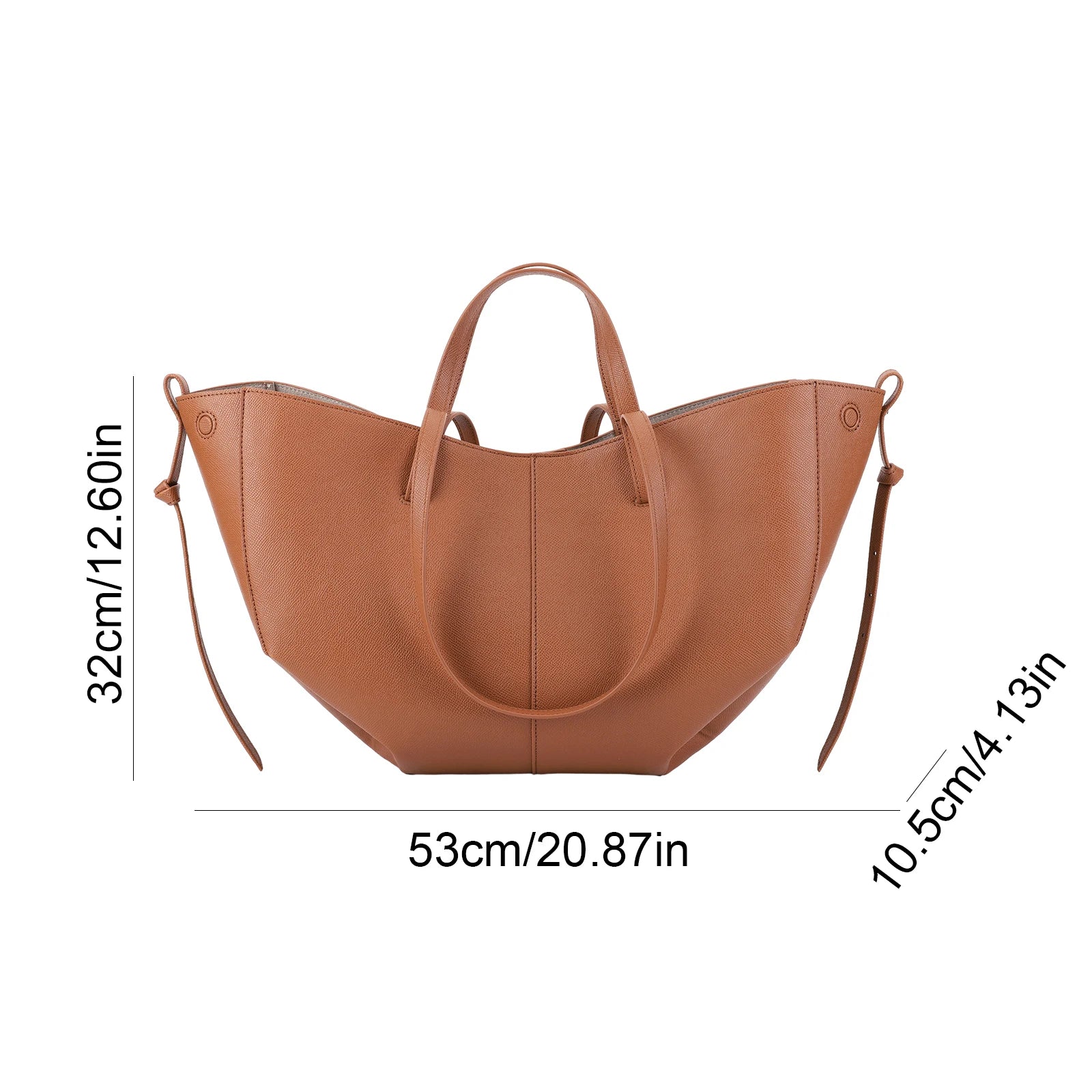 VKTECH Damen PU-Leder Underarm Bag – Große Kapazität Tote Bag mit Matching Clutch, Elegante Schultertasche für Alltag & Pendeln