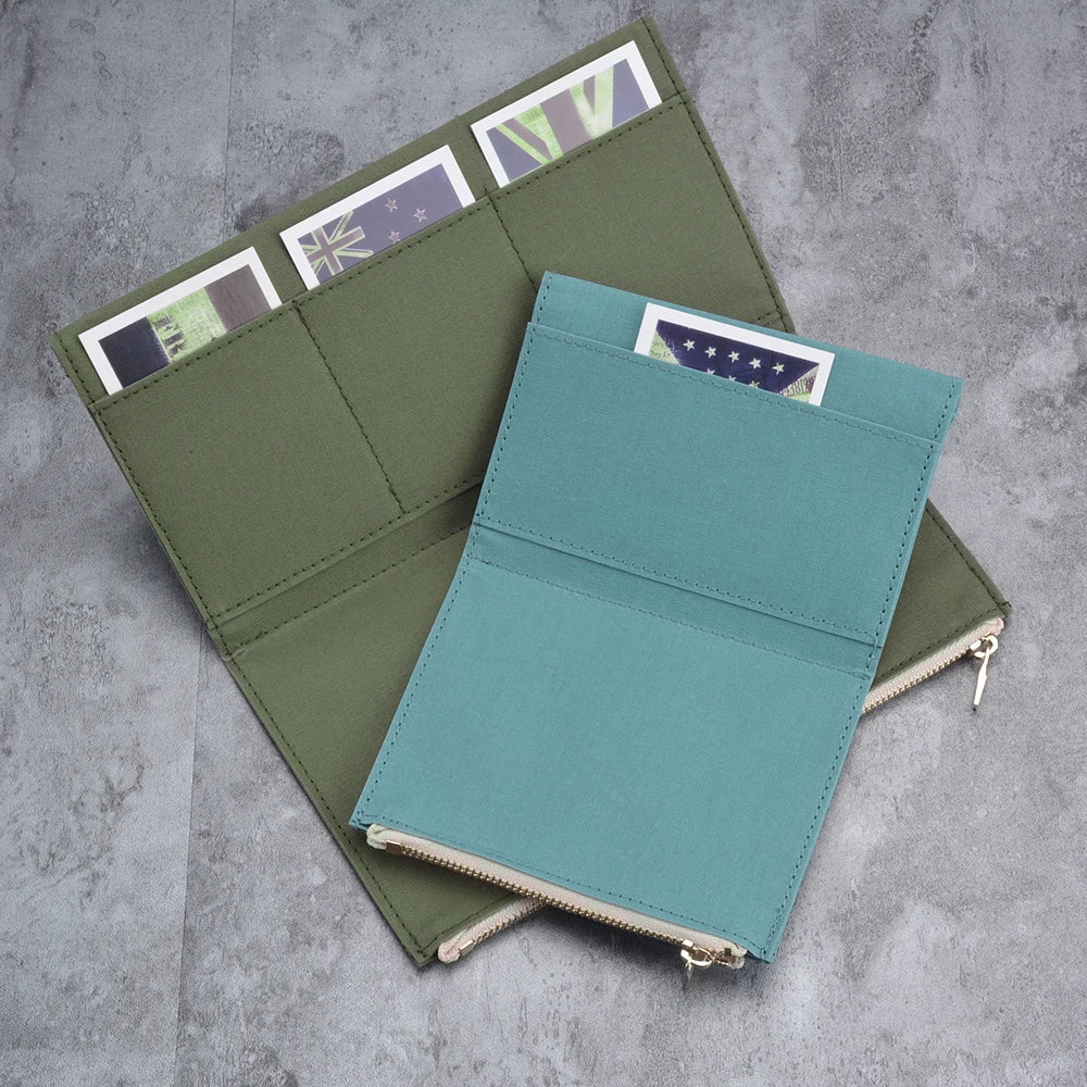 Pochette de voyage en toile pour carnet de notes et cartes de voyage – Pochette de rangement longue durée pour documents et articles de voyage