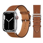 Echtes Lederarmband für Apple Watch – Hochwertiges iWatch Armband 38–49 mm für Series SE, 3–10 & Ultra mit Metallschließe