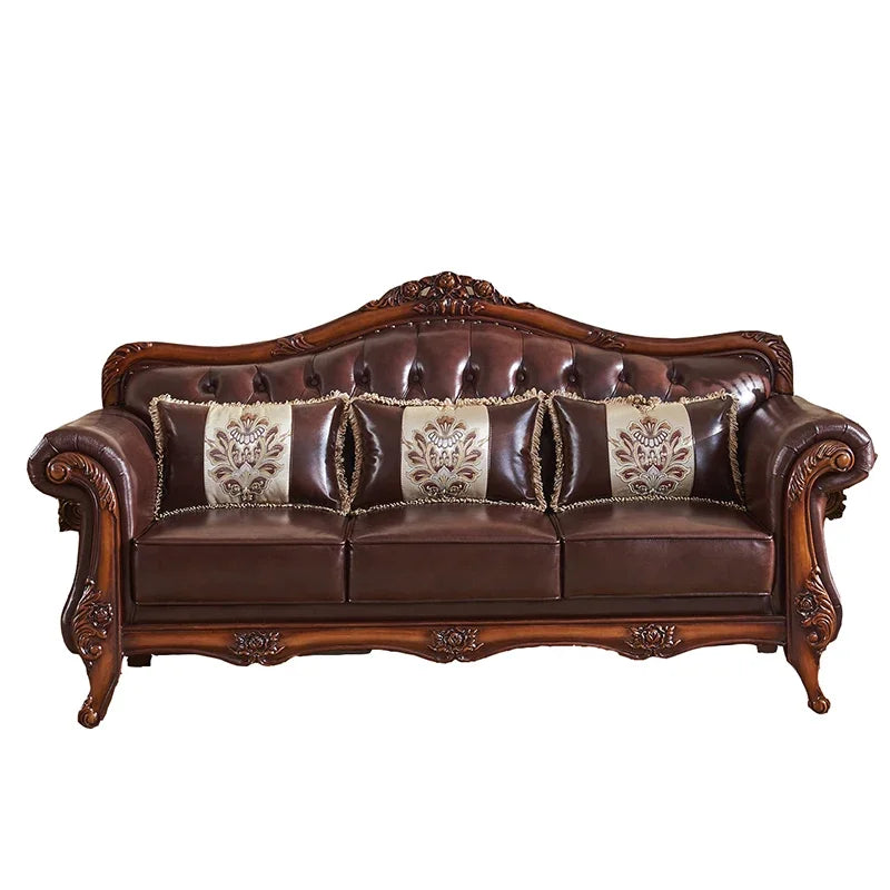 Skandinavisches Designer Ledersofa aus Rindsleder mit Massivholz – Moderne Wohnlandschaft für Wohnzimmer &amp; Schlafzimmer, individuell konfigurierbar