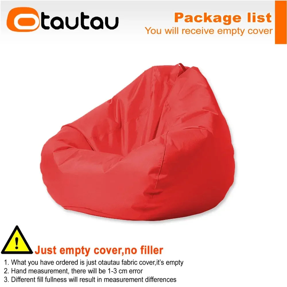 OTAUTAU Outdoor Bean Bag Bezug wasserdicht – Oxford Sitzsack-Hülle ohne Füllung für Garten, Strand, Camping & Pool (DD022)