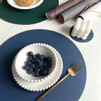 Runde PU-Leder Tischsets &amp; Untersetzer – Beidseitige, wasserdichte &amp; ölbeständige Platzmatten für Küche &amp; Café