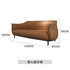 Nordischer Einzelsessel aus Leder – Moderner Luxus-Leisure-Sofastuhl für Wohnzimmer, Schlafzimmer &amp; kleine Apartments