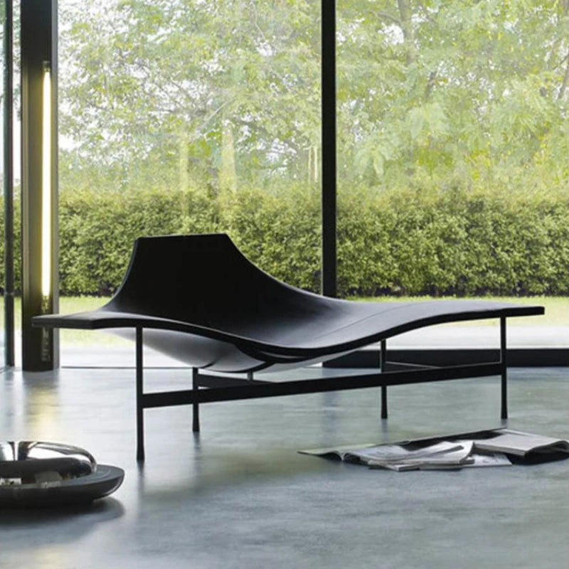 Luxuriöser schwarzer Leder-Relaxsessel in Übergröße – Moderner italienischer Designer-Loungestuhl für Wohnzimmer, Hotel & Lounge