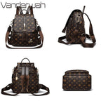 VANDERWAH Damen Leder Rucksack – Luxus Designer Rucksack mit Quaste, wasserdicht & elegant, große Innenaufteilung