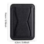 MagSafe Kartenhalter aus PU-Leder – Diebstahlsicheres Kartenetui für iPhone 16 / 15 / 14 / 13 Pro Max | Magnetische Wallet mit Standfunktion