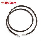 Lederkette mit Edelstahlverschluss – Wachskordel Halskette en 45 / 50 / 60 cm para mujeres y hombres, ideal para bricolaje Schmuck