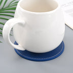 PU Leder Untersetzer rund – Rutschfest & hitzeisolierend, moderner Getränke- & Schalenuntersetzer (Ø 10 cm)