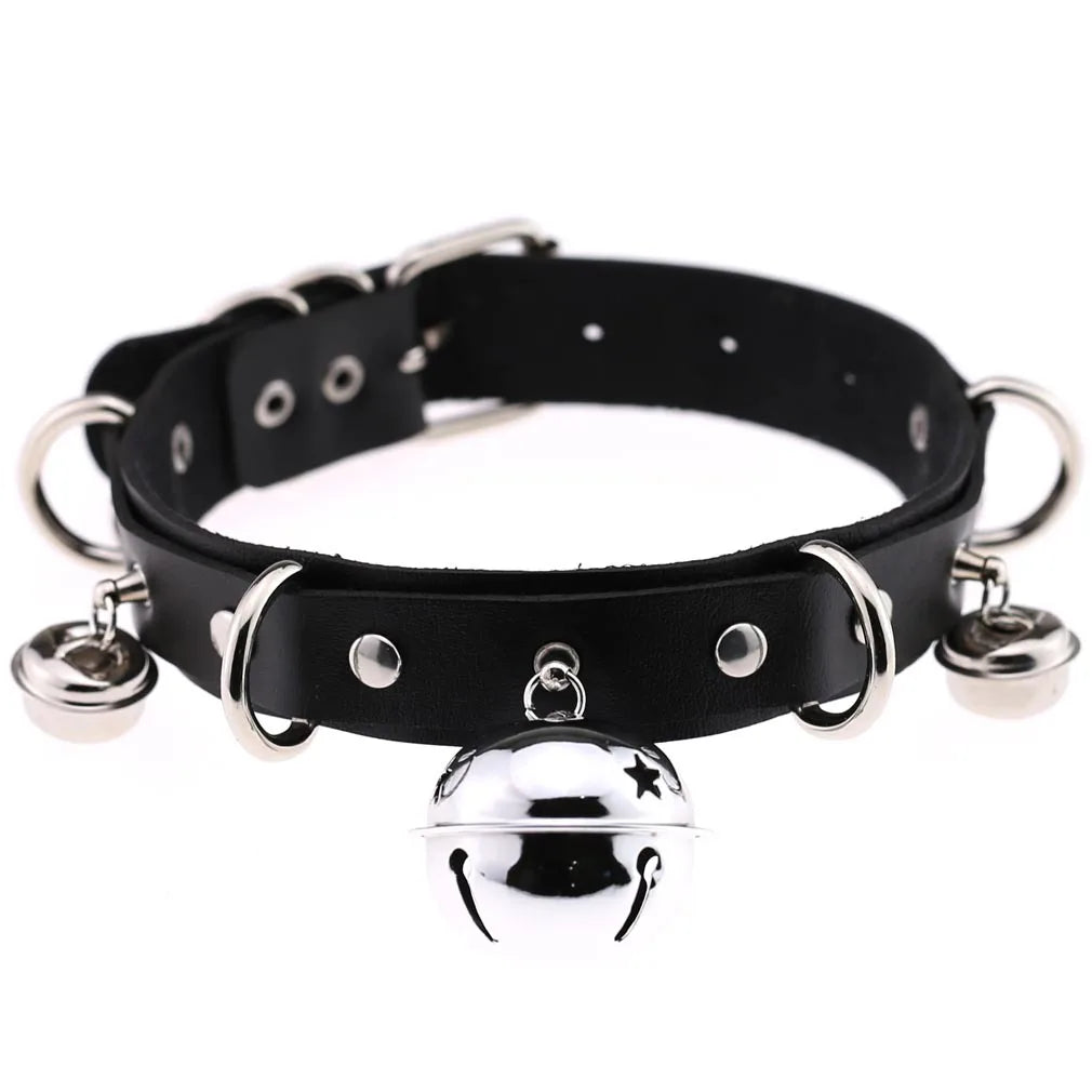 Punk Gothic Choker mit Nieten & Stern – PU-Leder Halsband mit Herz, Kreuz & Spikes im Harajuku Y2K Style für Damen