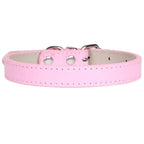 Weiches Leder Hunde- & Katzenhalsband – Verstellbares PU-Leder Halsband mit Schnalle für kleine, mittlere & große Hunde (16 Farben)