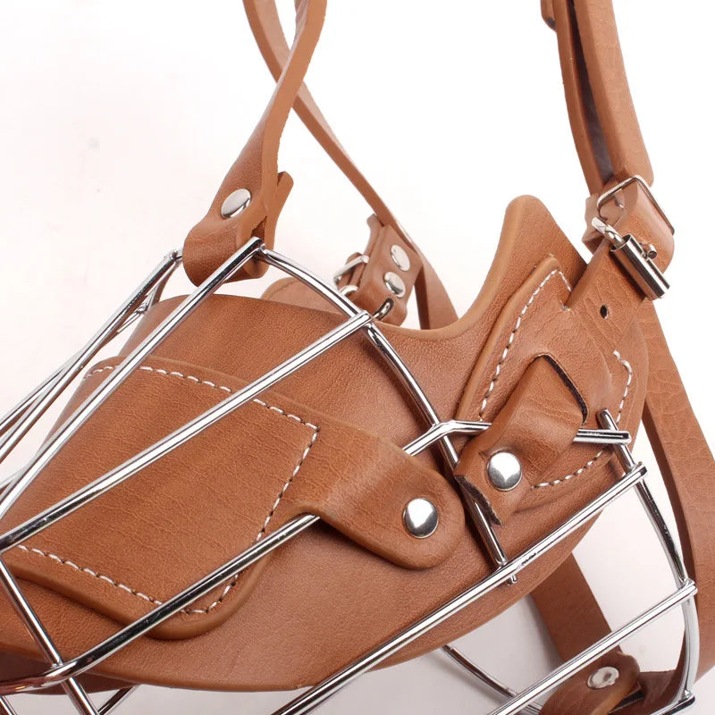 Hundemaulkorb aus Leder – Anti-Biss &amp; Anti-Fressen Maulkorb para perros medianos y grandes