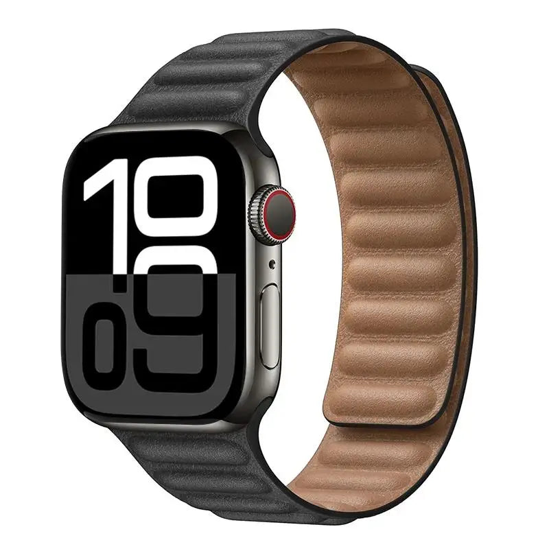 Magnetisches Lederarmband für Apple Watch – Original Leather Loop Strap 38–49 mm für Series 3–11, SE & Ultra 2