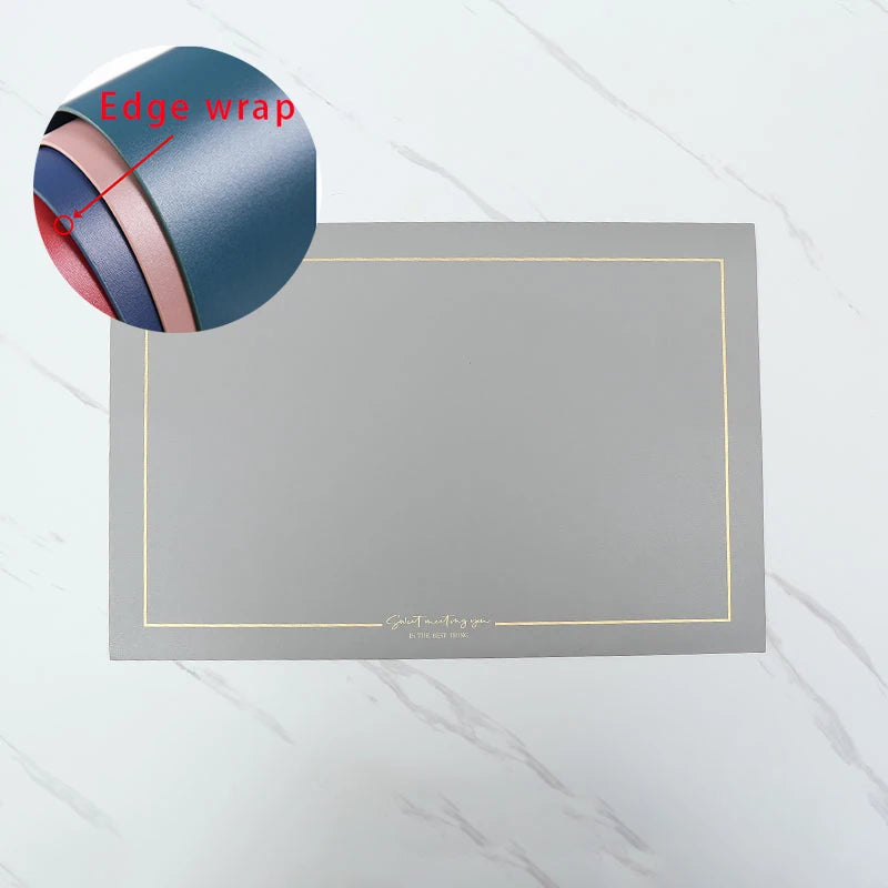 Ensembles de vaisselle en cuir rechteckige – Fête de l'huile et de l'eau, plats isolés au style européen pour cuisine et cuisine