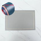 Ensembles de vaisselle en cuir rechteckige – Fête de l'huile et de l'eau, plats isolés au style européen pour cuisine et cuisine