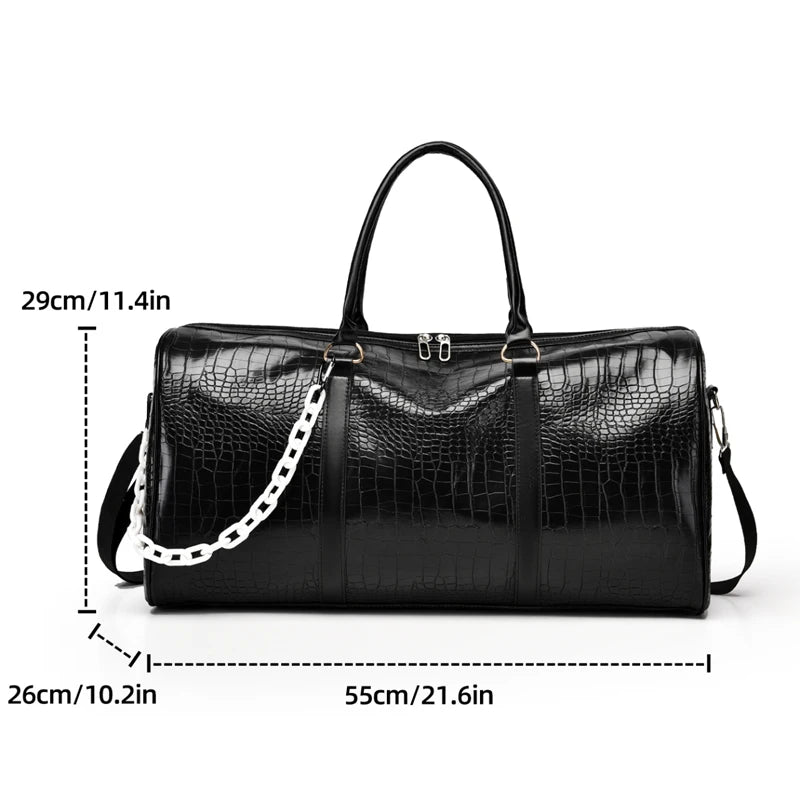 Furukroa Fitness &amp; Reise Handtasche - Bolso grande de cuero de PU para gimnasio, yoga, negocios y ocio