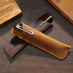 Weiches Leder Stifteetui – Handgefertigte Pen Hülle aus echtem Leder für Schule, Büro &amp; Reisen