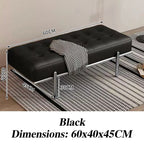 Luxus Leder Ottoman Sitzbank – Moderner Schuhwechsel-Hocker für Flur, Wohnzimmer & Eingangsbereich