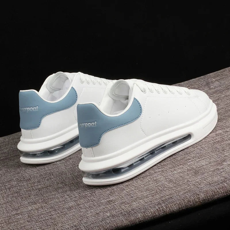 HUISONG Herren Sneakers – Designer Casual Schuhe aus Leder, Plattform-Sneaker, modisch & komfortabel für Alltag und Walking