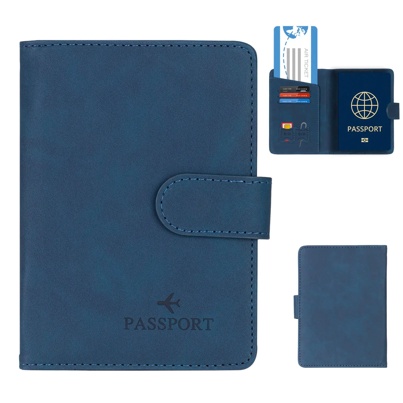 TRASSORY Reisepasshülle mit RFID-Schutz – Schlanke PU-Leder Passport Wallet mit Kartenfächern für Damen & Herren