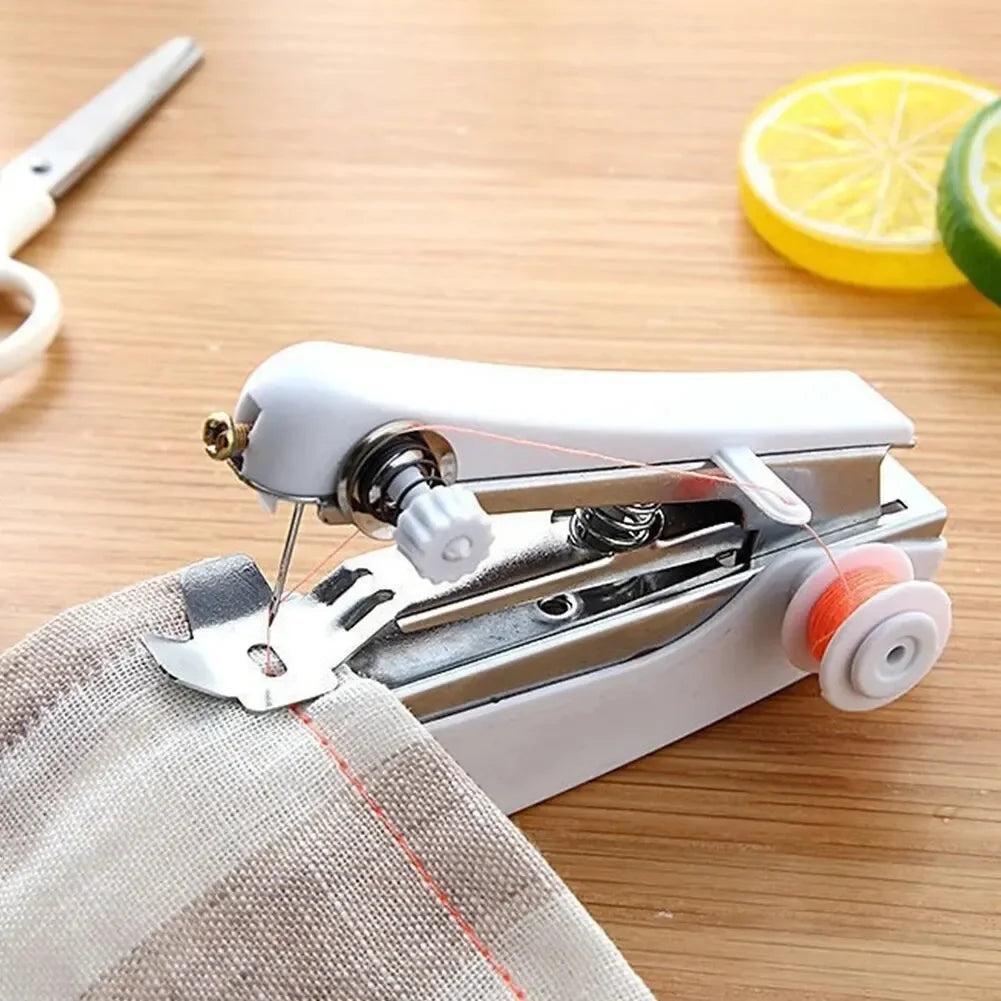 Mini Handnähmaschine Tragbar – Manuelle Nähhilfe für Kleidung, Stoff & Leder | Kompaktes DIY Nähwerkzeug für Zuhause & Reisen
