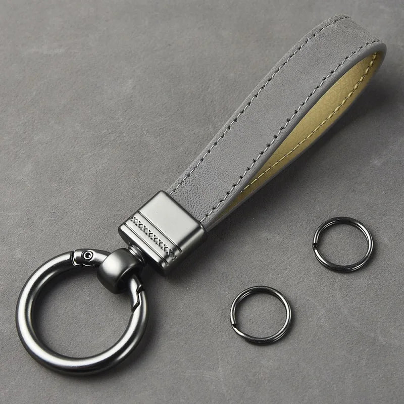 Luxuriöser Schlüsselanhänger aus echtem Leder – Hochwertiger Leder Keychain für Auto & Alltag, edles Business-Geschenk für Damen & Herren