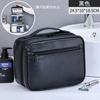 Business Kulturbeutel aus PU-Leder mit Reißverschluss – Hängende &amp; wasserfeste Kosmetik- und Waschtasche für Damen &amp; Herren