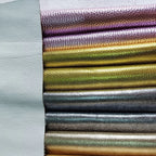 Echtleder Rindsleder Lychee-Prägung Gold &amp; Silber – Weiches Top Layer Leder 1,1–1,4 mm para sofá, bolsos y bricolaje 