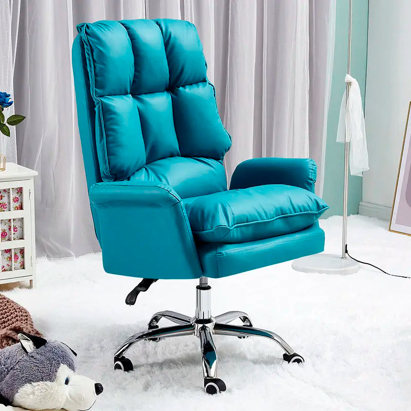 Ergonomischer Gaming & Bürostuhl aus PU-Leder – Pinker Drehstuhl mit Armlehnen, optionaler Fußstütze & Höhenverstellung für Homeoffice & Schlafzimmer