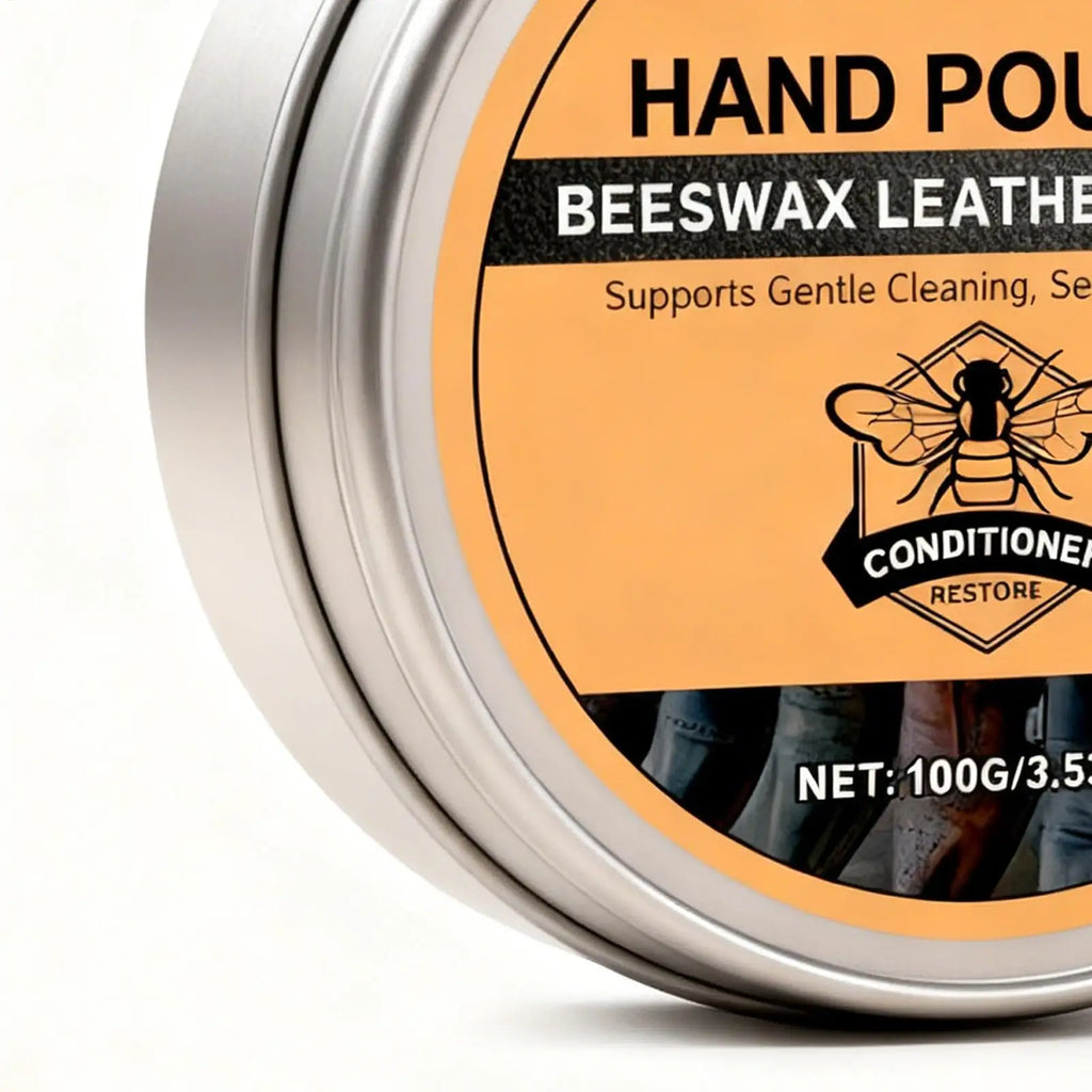 Leder Conditioner mit Bienenwachs – Polier- & Pflegebalsam für Jacken, Stiefel, Schuhe, Sofas & Möbel