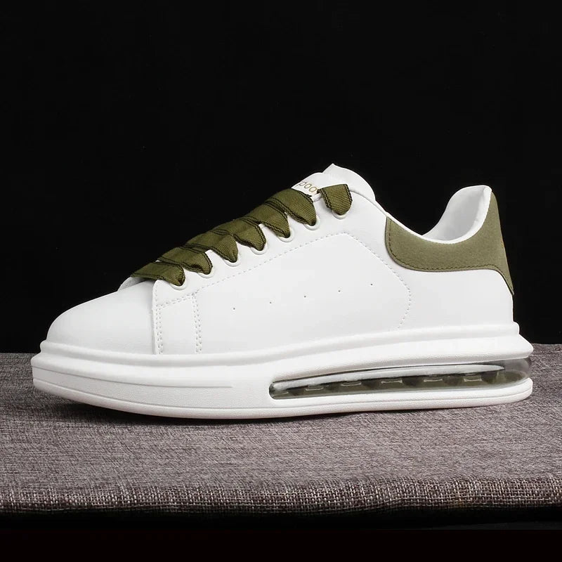 HUISONG Herren Sneakers – Designer Casual Schuhe aus Leder, Plattform-Sneaker, modisch & komfortabel für Alltag und Walking