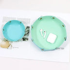 Nordische Leder Ablageschale – Faltbarer Desktop Organizer für Schlüssel, Schmuck & Kosmetik