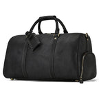 Vintage Reisetasche aus echtem Leder 52 cm - Große Crazy Horse Cowhide Travel Duffle mit Schultergurt, hochwertige Wochenendtasche für Herren 