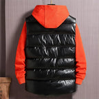 Herren Winter Weste in Übergröße bis 5XL – Ärmellose PU-Lederoptik Weste mit Reißverschluss, Warm & Wasserabweisend für Arbeit & Alltag